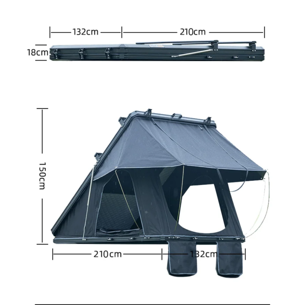 Roof top tent Actrica for overlanding, camping, roadtrip on top of SUV, Jeep