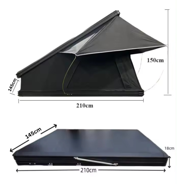 Roof top tent Actrica for overlanding, camping, roadtrip on top of SUV, Jeep