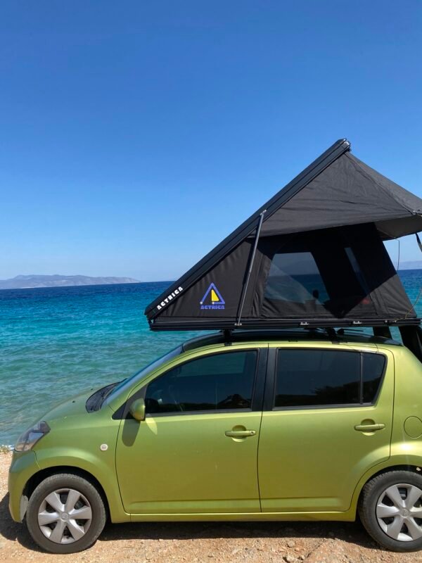 Roof top tent Actrica for overlanding, camping, roadtrip on top of SUV, Jeep